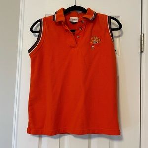 Walt Disney Worlds orange Tigger womens golf shirt, size S